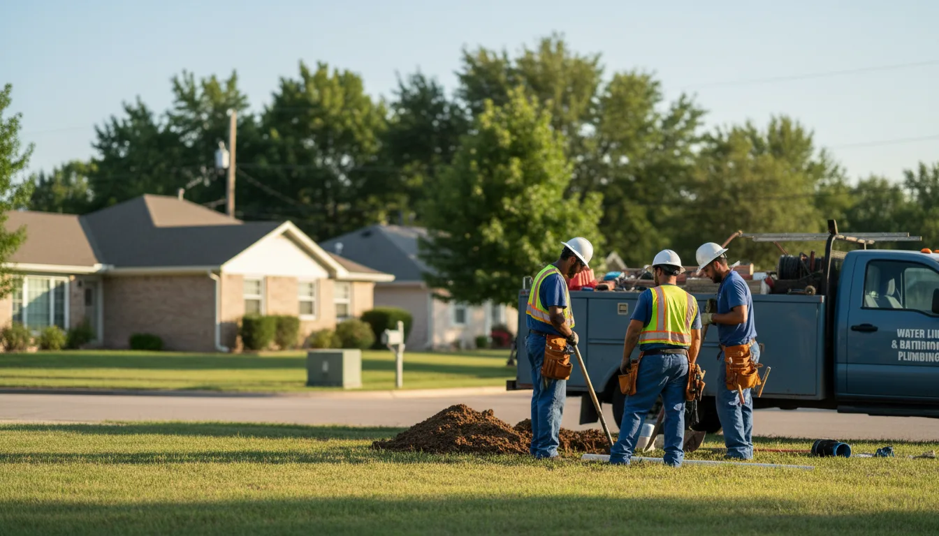 Residential water line and bathroom plumbing service in Del Valle, TX